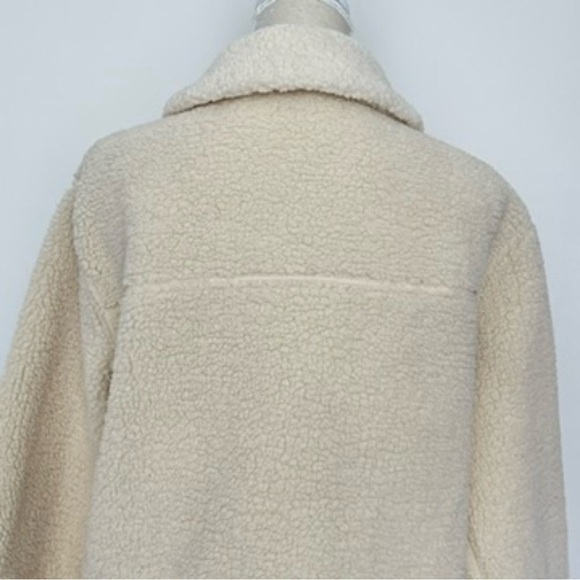 Levi’s Sherpa Teddy Shacket Leopard Piping Women’s Size XS - Picture 8 of 11